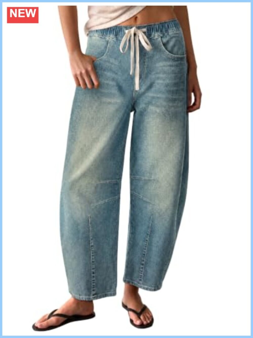 Sipaya Barrel Jeans Women Boyfriend Baggy Cropped Denim Mid Rise Wide Leg Ankle
